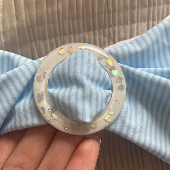 Shein Striped Ruffle High Waisted Bikini - Picture 3 of 6